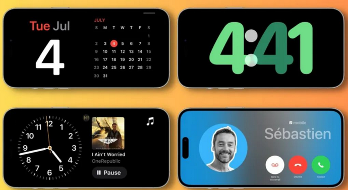 道外苹果手机维修分享iOS17横屏充电待机显示有什么好处 