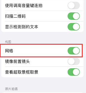 道外苹果手机维修网点分享iPhone如何开启九宫格构图功能 